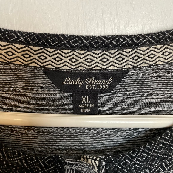 Lucky Brand Soft Ikat Henley - Size XL - Picture 6 of 10